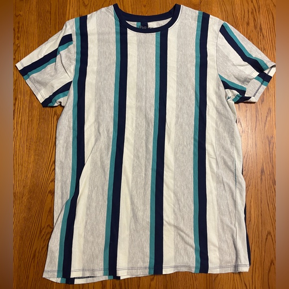 Bundle of THREE San Francisco Work Shirts vertical striped tees size L - Picture 10 of 11